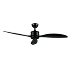 SAFAVIEH Lighting Beckie Harlin Black 3-Speed Ceiling Fan with Remote - 52  W x 52  L x 12.25 -17.25  H - 52Wx52Dx17H