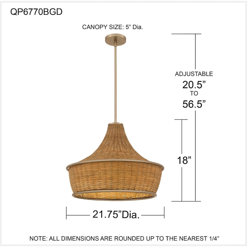 Solebay 3-Light Bronze Gold Pendant