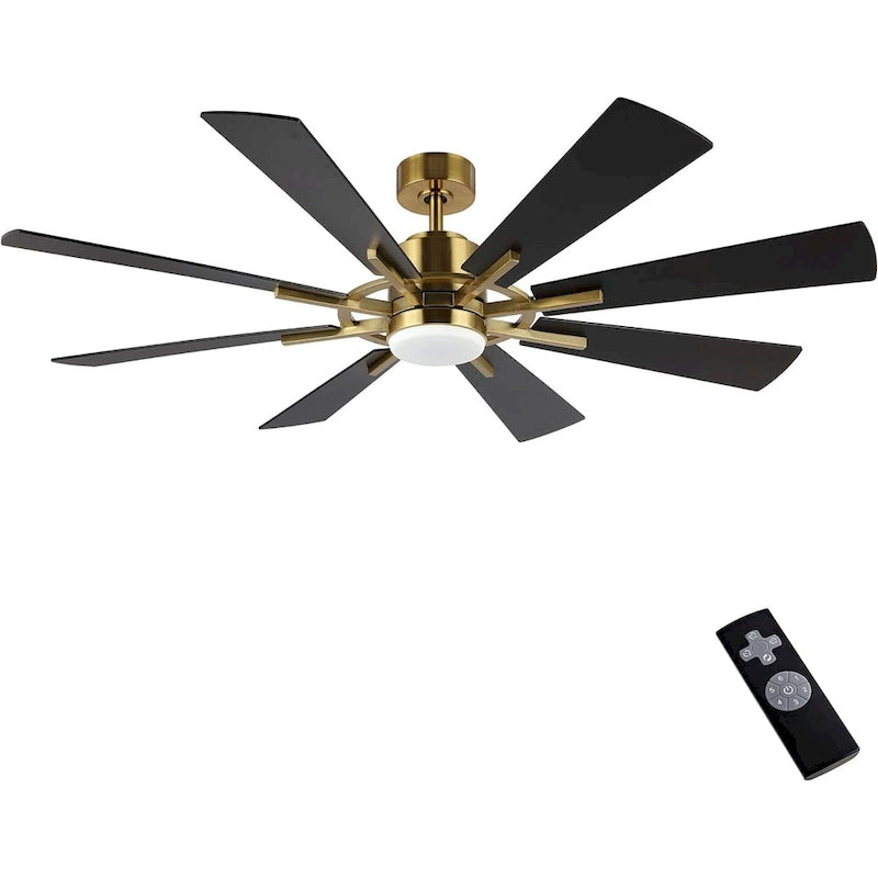 72  Modern 8-Blade Windmill LED Large Ceiling Fan with Remote