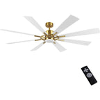 72  Modern 8-Blade Windmill LED Large Ceiling Fan with Remote