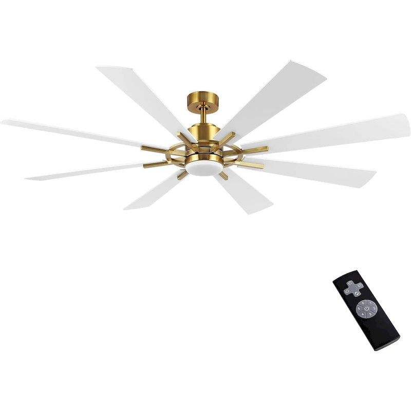 72  Modern 8-Blade Windmill LED Large Ceiling Fan with Remote