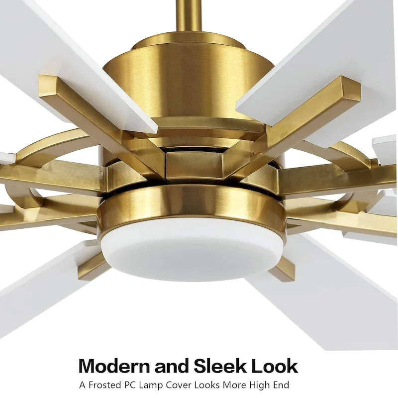 72  Modern 8-Blade Windmill LED Large Ceiling Fan with Remote