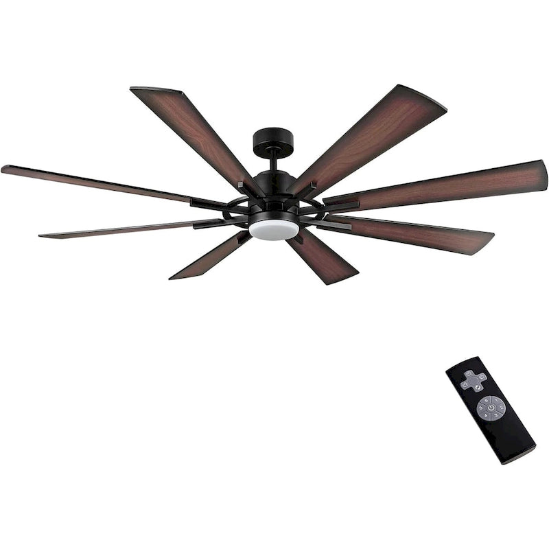 72  Modern 8-Blade Windmill LED Large Ceiling Fan with Remote