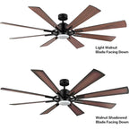 72  Modern 8-Blade Windmill LED Large Ceiling Fan with Remote