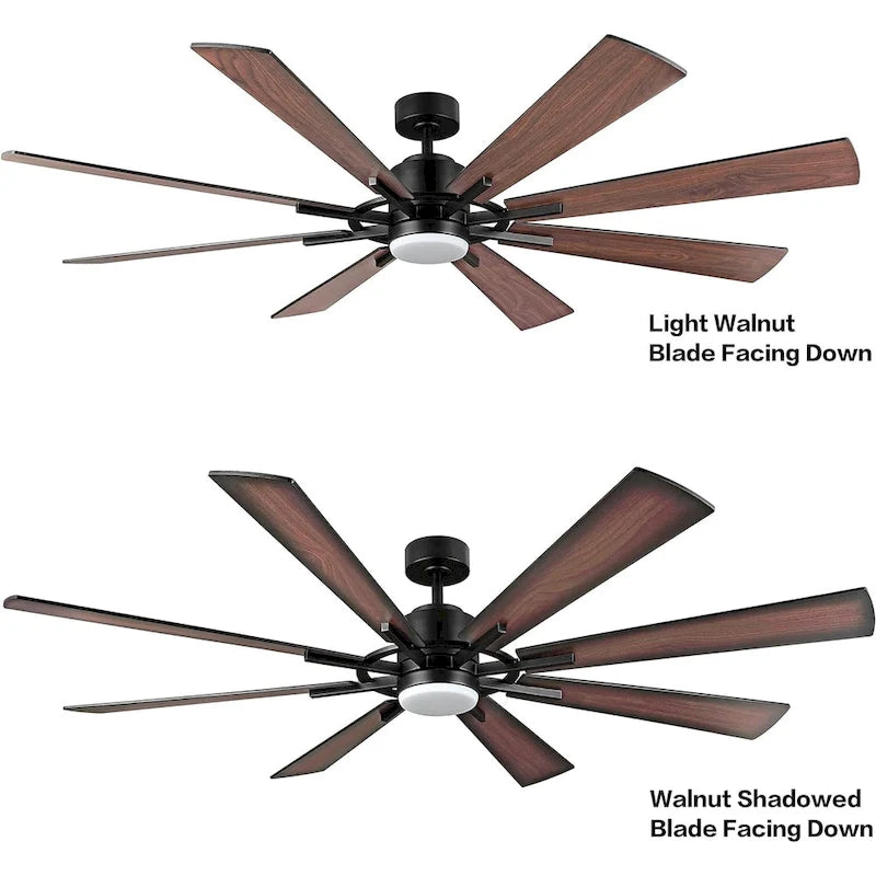72  Modern 8-Blade Windmill LED Large Ceiling Fan with Remote