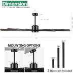 72  Modern 8-Blade Windmill LED Large Ceiling Fan with Remote