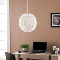 SEI Furniture Algunas Transitional White Woven Fiber Pendant Shade