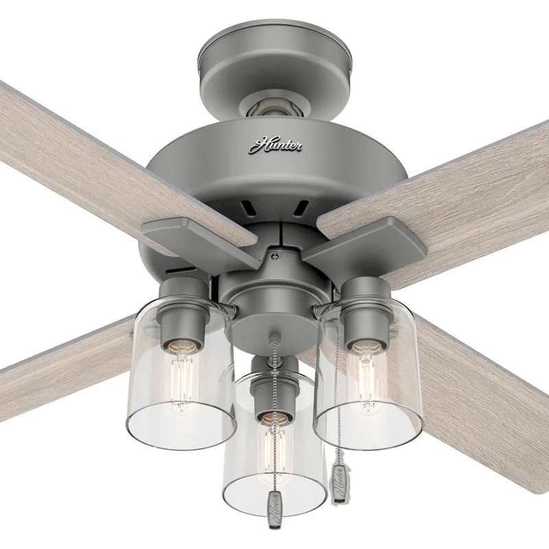 Hunter 44  Pelston Ceiling Fan with LED Light and Pull Chain