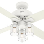 Hunter 44  Pelston Ceiling Fan with LED Light and Pull Chain