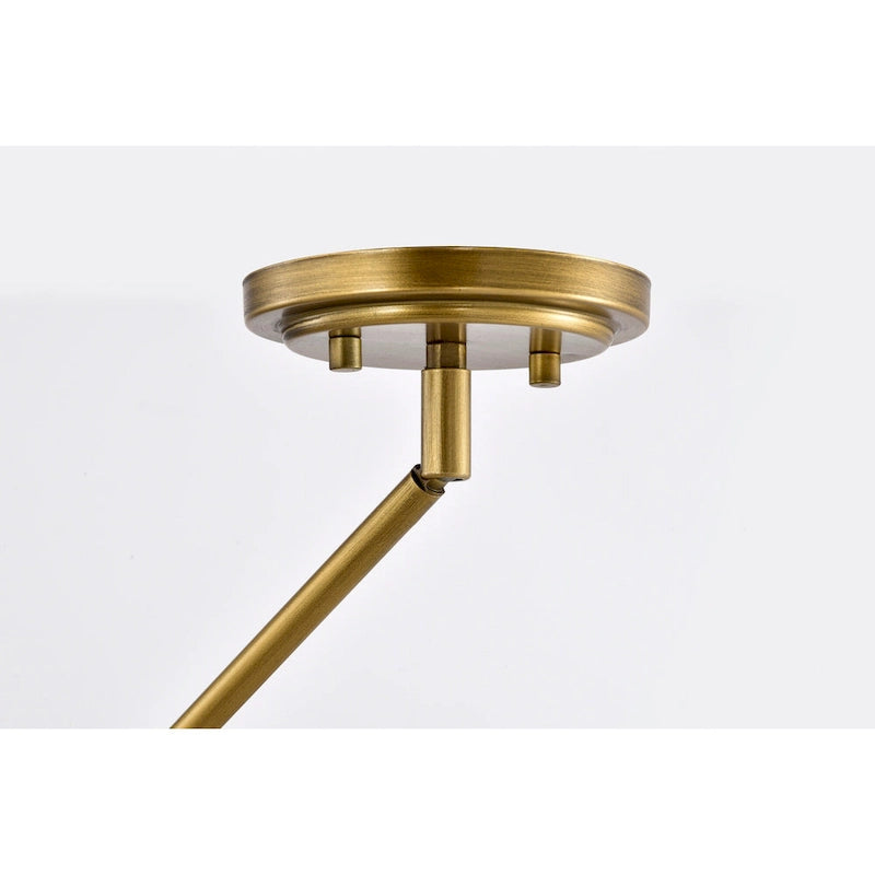 Altos 5 Light Large Pendant - Matte Black and Natural Brass Finish