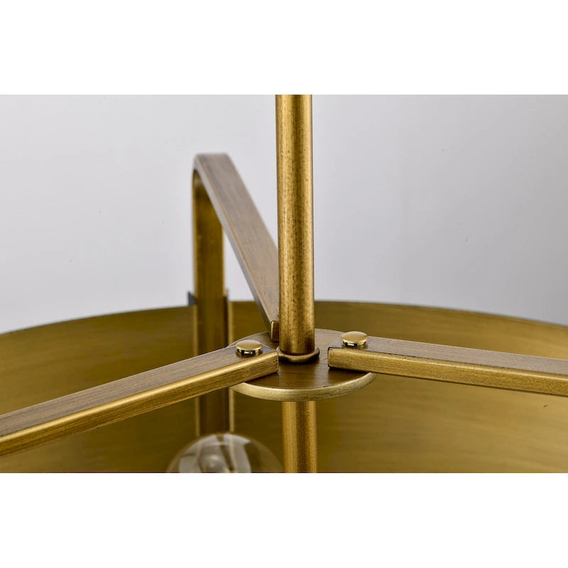 Altos 5 Light Large Pendant - Matte Black and Natural Brass Finish