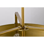 Altos 5 Light Large Pendant - Matte Black and Natural Brass Finish