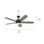 Kichler Lighting Tranquil 56 inch Integrated LED Indoor/Outdoor Ceiling Fan