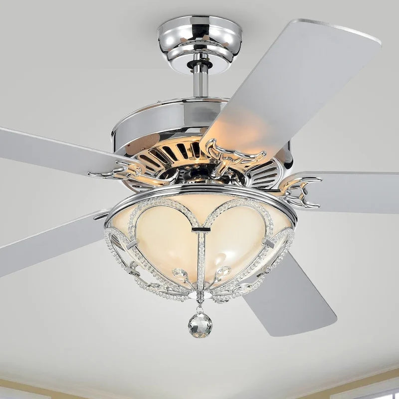 Silver Orchid Frederick 5-Blade Lighted Ceiling Fan
