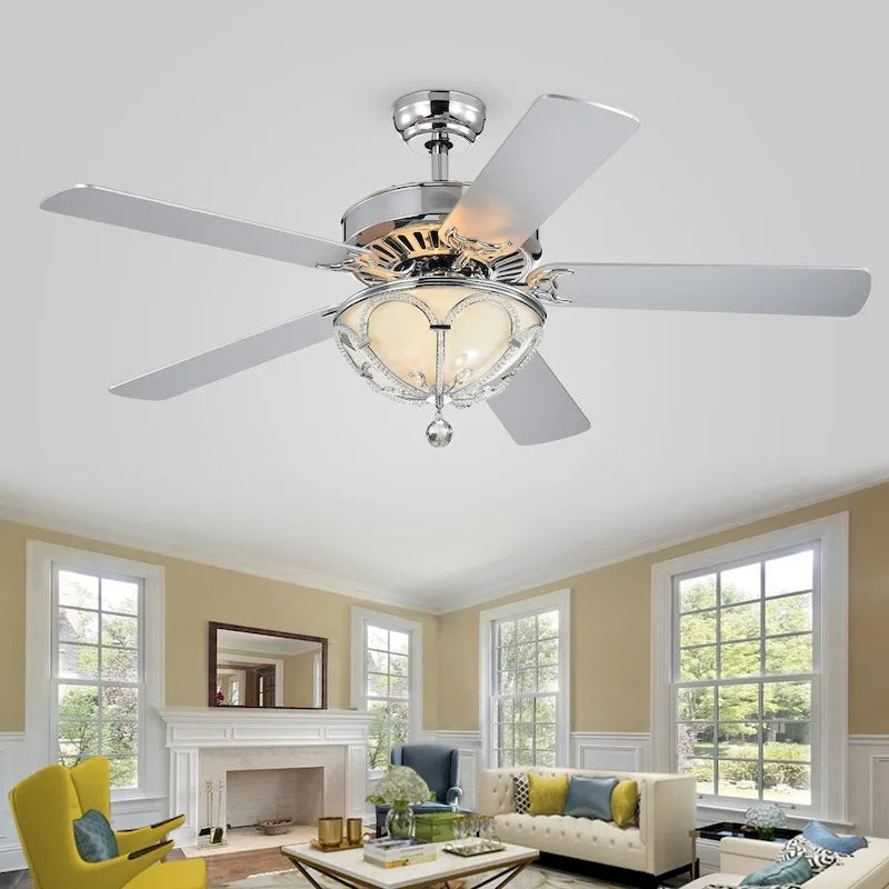 Silver Orchid Frederick 5-Blade Lighted Ceiling Fan