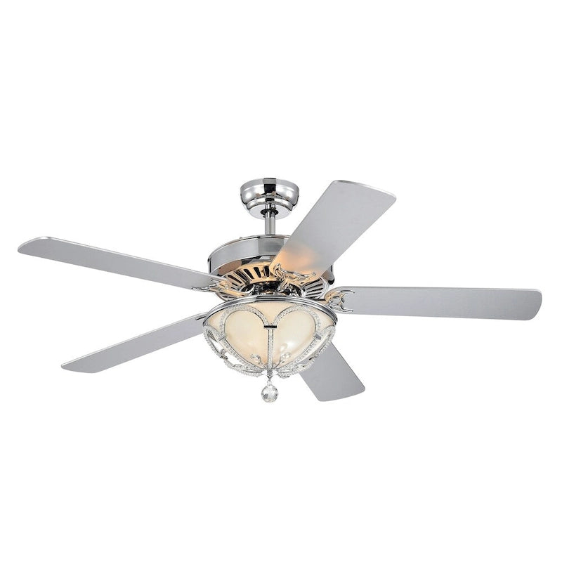 Silver Orchid Frederick 5-Blade Lighted Ceiling Fan
