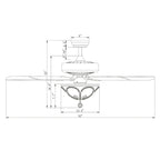 Silver Orchid Frederick 5-Blade Lighted Ceiling Fan