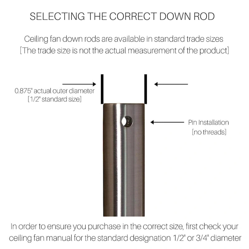 River of Goods 21 inch White Extension Downrod - .875  x .875  x 21