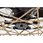 Sylvette 25-inch Brown 6 Lights 3 Blades Lighted Ceiling Fan with Remote