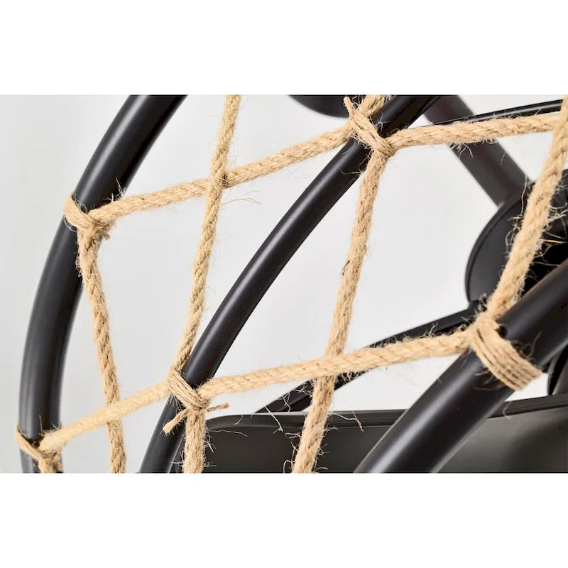 Sylvette 25-inch Brown 6 Lights 3 Blades Lighted Ceiling Fan with Remote