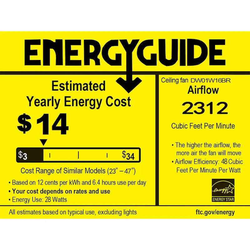 Sylvette 25-inch Brown 6 Lights 3 Blades Lighted Ceiling Fan with Remote