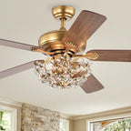 Nickoe Aged Gold 52 inch 5 Blade Ceiling Fan
