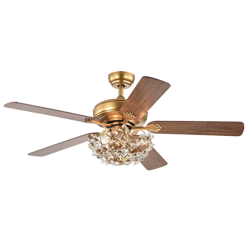 Nickoe Aged Gold 52 inch 5 Blade Ceiling Fan