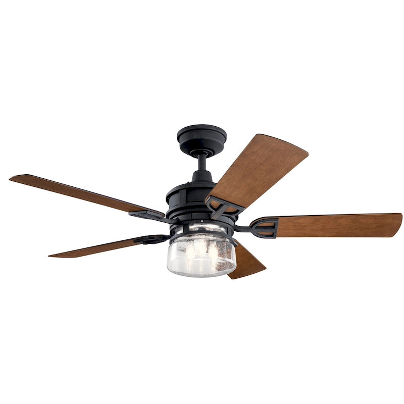 Kichler Lighting Lyndon Patio 52-inch LED Ceiling Fan Distressed Black