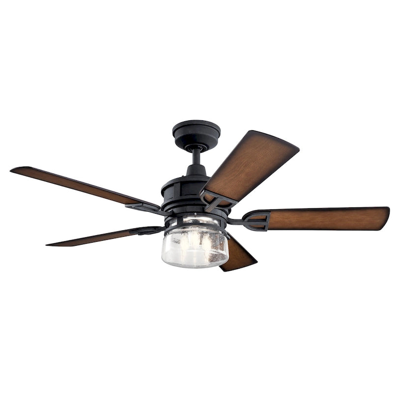 Kichler Lighting Lyndon Patio 52-inch LED Ceiling Fan Distressed Black