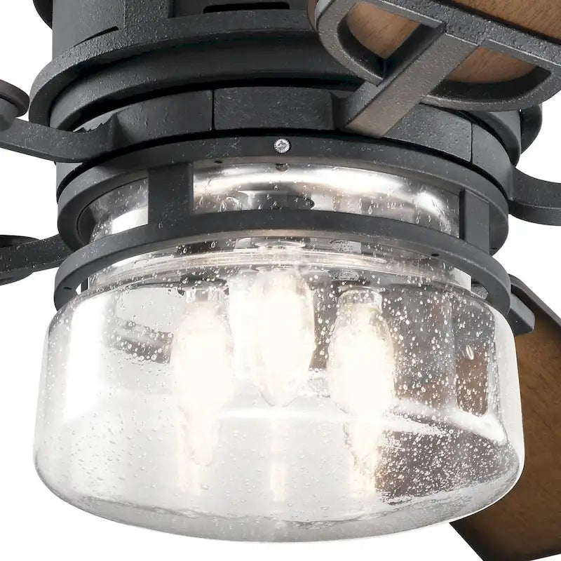 Kichler Lighting Lyndon Patio 52-inch LED Ceiling Fan Distressed Black