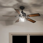 Kichler Lighting Lyndon Patio 52-inch LED Ceiling Fan Distressed Black