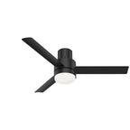Hunter 52  Gilmour Outdoor Low Profile Ceiling Fan with LED Light, Handheld Remote, Damp Rated - Contemporary, Transitional