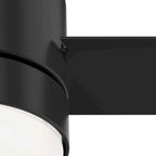 Hunter 52  Gilmour Outdoor Low Profile Ceiling Fan with LED Light, Handheld Remote, Damp Rated - Contemporary, Transitional