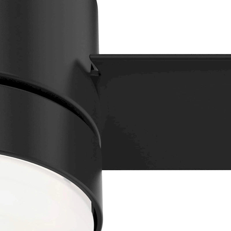 Hunter 52  Gilmour Outdoor Low Profile Ceiling Fan with LED Light, Handheld Remote, Damp Rated - Contemporary, Transitional