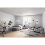 Hunter 52  Gilmour Outdoor Low Profile Ceiling Fan with LED Light, Handheld Remote, Damp Rated - Contemporary, Transitional