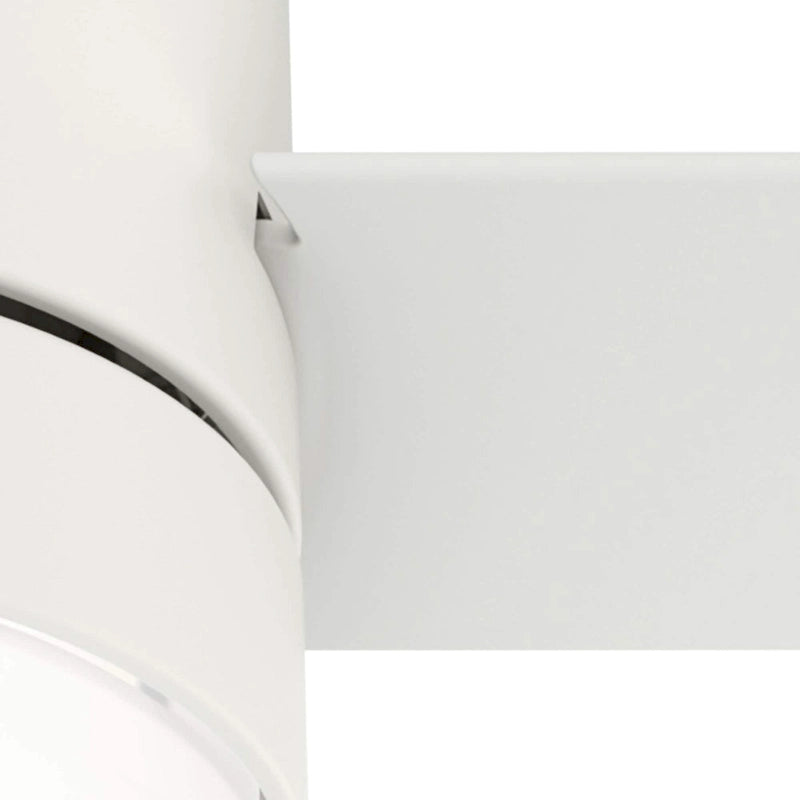 Hunter 52  Gilmour Outdoor Low Profile Ceiling Fan with LED Light, Handheld Remote, Damp Rated - Contemporary, Transitional