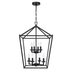 8-Light Geometric Cage Lantern Pendant Light