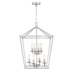 8-Light Geometric Cage Lantern Pendant Light