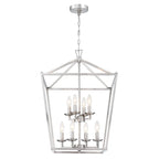 8-Light Geometric Cage Lantern Pendant Light