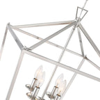 8-Light Geometric Cage Lantern Pendant Light