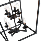 8-Light Geometric Cage Lantern Pendant Light