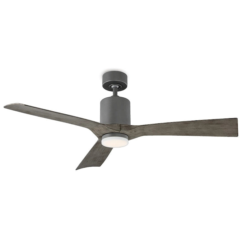 Aviator 54 Inch Three Blade Indoor / Outdoor Smart Ceiling Fan with Six Speed DC Motor in Graphite Finish.