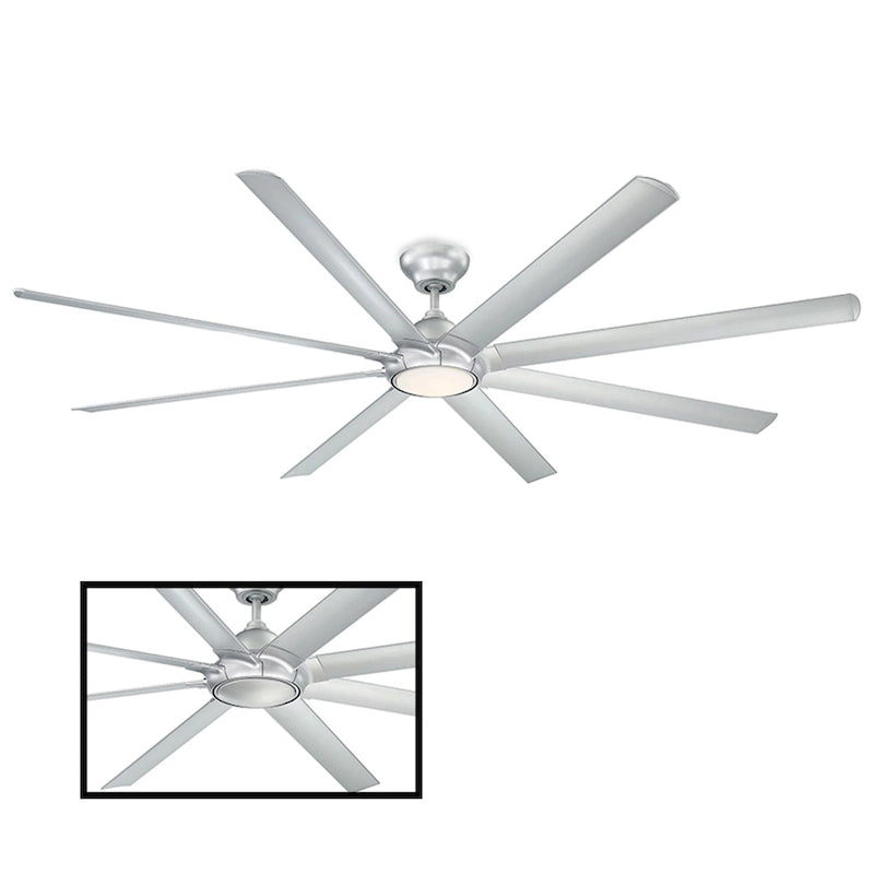 Hydra 96 Inch Eight Blade Indoor / Outdoor Smart Ceiling Fan with Six Speed DC Motor and LED Light.