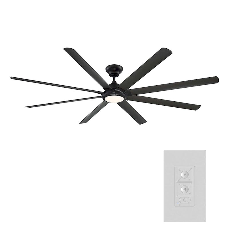 Hydra 96 Inch Eight Blade Indoor / Outdoor Smart Ceiling Fan with Six Speed DC Motor and LED Light.