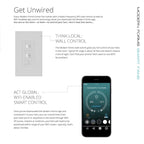 Hydra 96 Inch Eight Blade Indoor / Outdoor Smart Ceiling Fan with Six Speed DC Motor and LED Light.