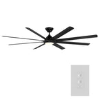 Hydra 96 Inch Eight Blade Indoor / Outdoor Smart Ceiling Fan with Six Speed DC Motor and LED Light.