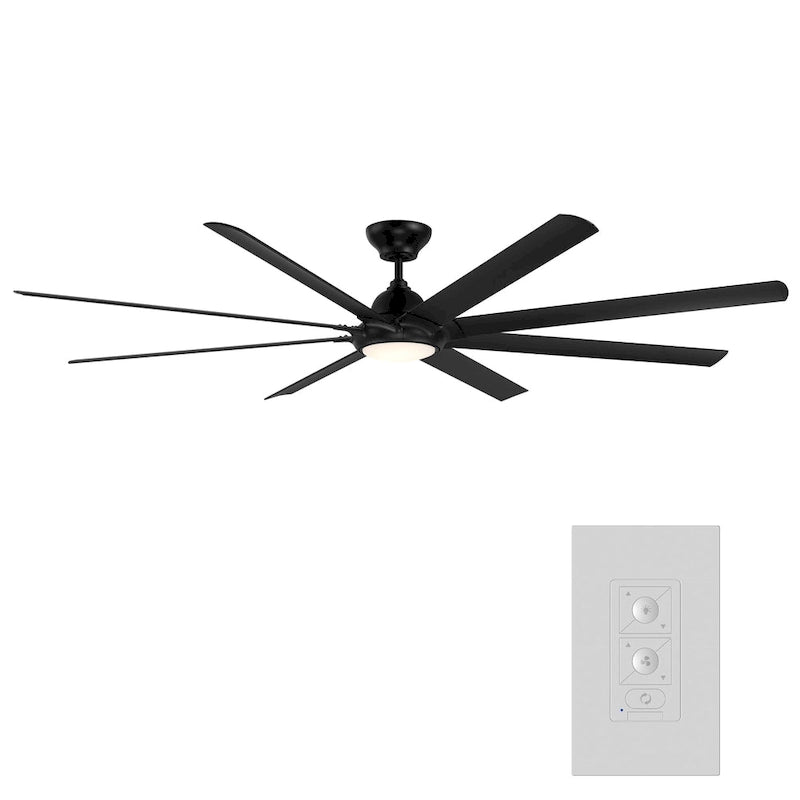 Hydra 96 Inch Eight Blade Indoor / Outdoor Smart Ceiling Fan with Six Speed DC Motor and LED Light.