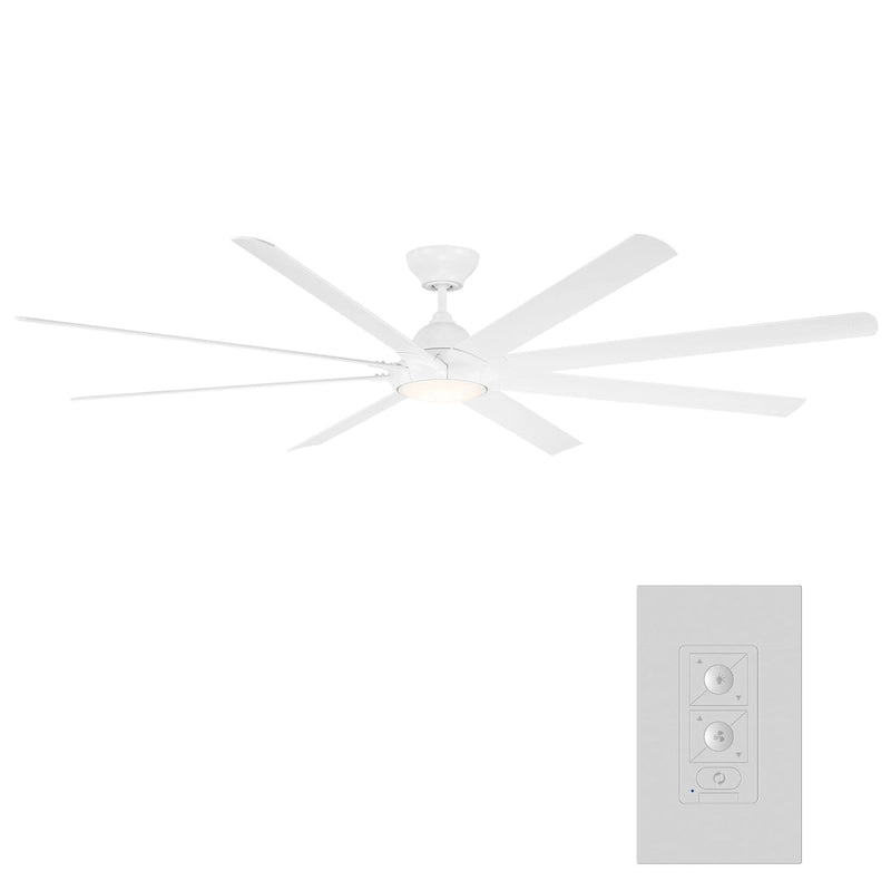 Hydra 96 Inch Eight Blade Indoor / Outdoor Smart Ceiling Fan with Six Speed DC Motor and LED Light.