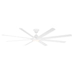 Hydra 96 Inch Eight Blade Indoor / Outdoor Smart Ceiling Fan with Six Speed DC Motor and LED Light.