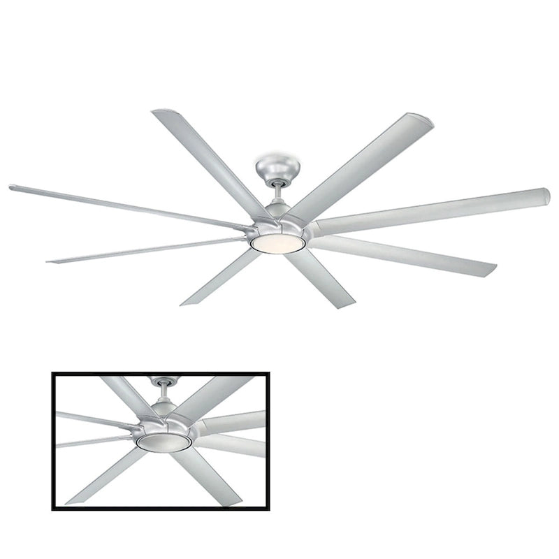 Hydra 96 Inch Eight Blade Indoor / Outdoor Smart Ceiling Fan with Six Speed DC Motor and LED Light.
